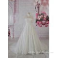 long sleeves high collar princess A line high quality good price bridal gowns